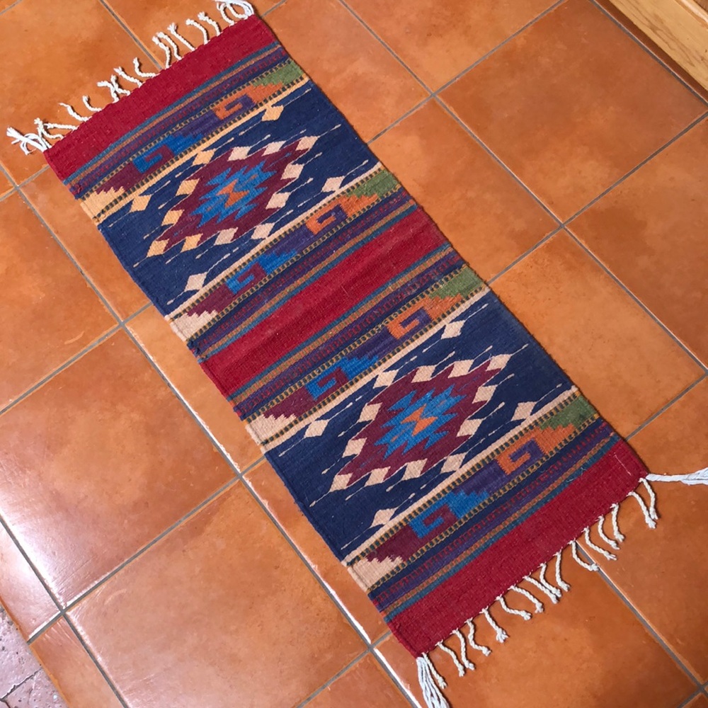 Zapotec rug or mat - 16” x 38”